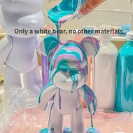 Creative Fluid Bear Handmade DIY Painting Violent Bear Sculpture White Mold Doll Figurine Toys Anima
