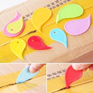 Mini Plastic Box Opener Express Package Box Opener Utility Knife Letter Paper Cutter Home Office Safe Raindrop Tip Blade
