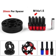 20mm 66.6mm 5x112mm Hub Centric Bore Wheel Spacers M14x1.5 Tapered Bolts For Audi Q5 SQ5 W/Ball Bolt