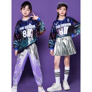 Street Dance Sports Costume Hip Hop Outfit Kids Girl Boy Jazz Costumes Children's Stage Performance 