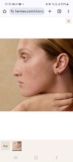 Hermès mini pop H earrings 奶茶色#dior chanel