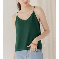 Ob Design Women Sexy Basic Solid Strap Chiffon Tank Top Plus Size TWD