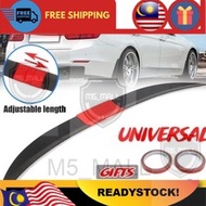 R/STOKUniversal Adjustable length Trunk Bonet Spoiler Matte Black Color Curve Bonet Saga VVT Bezza W