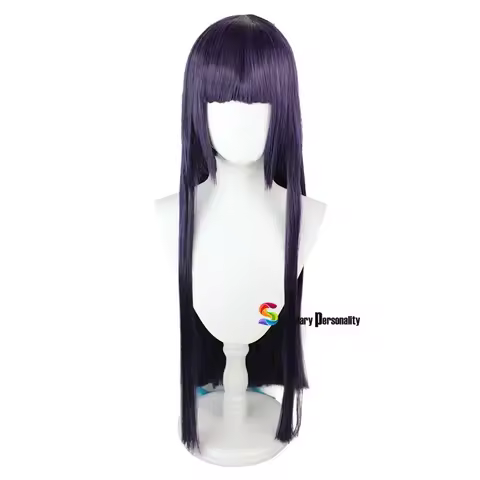qwerrtyuio. 123456 Genshin Impact Yunjin 75cm Long Straight Dark Purple Anime Cosplay Wig Heasdffghj