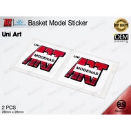 Uni Art Modenas Basket Model Sticker / Pelekat model bakul / KRISS MR1 MR2 MR3 K120 GT128 CT100 CT110 DINAMIK *2PCS*