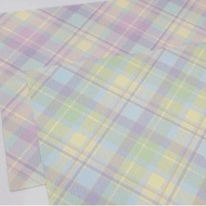 Linen Check Yellow Green 50sheets A4 Double Sided (romantic pink)