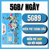SIÊU SALE – Sim VNSKY 5G89 / 5G109 – Data Cực Khủng 5GB - 8GB/Ngày Data Tốc Độ Cao – Miễn Phí Tháng