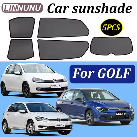 LINNUNU For Volkswagen Golf 6 7 8 Magenetic Car Sunshade Windshield Curtain Side Window Sun Shade UV