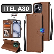 ITEL A80 CASE FLIP LEATHER WALLET PREMIUM FLIP CASE OPEN CLOSE CASE hp CASING FLIP WALLET ITEL A80