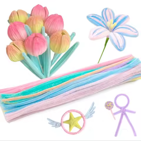300pcs Macaron Colored Pipe Cleaners, Pipe Cleaners, 11.8 Ins/30 Cm Chenille Stem Pipe Cleaners for 