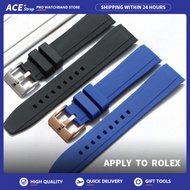 Apply To ROLEX Rubber Watch Strap 18mm 20mm 21mm 22mm Compatible With Black Submariner Blue Green Su