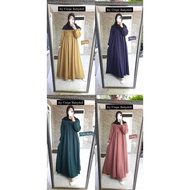 QF Gamis Crepe babydoll / gamis muslimah / gamis modern / gamis kekinian / baju muslimah