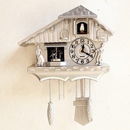 Cuckoo Wall Clock New European Style Pastoral German Version Black Forest Cuckoo Bell Doll Dancing Wall Clock Mute Clock Picture Home