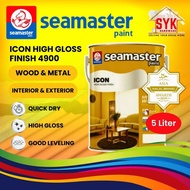 SYK Seamaster Paint Icon High Gloss Finish 4900 5L Metal Wood Paint Cat Kayu Besi Cat Minyak Kayu Ca