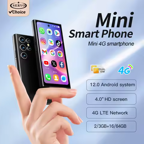 SERVO S27 Mini Android12.0 Mini Smartphone 4G LTE 64GB ROM Play Store WiFi GPS Face Unlock 4.0" Dual