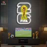 Customized World Cup Signage Neon Light Team Lightbox Advertising Logo Production Event Atmosphere D