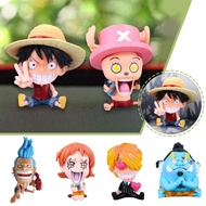 Anime One Piece Sitting Ver. GK Luffy Nami Ace Franky Figure Zoro M3B4 Toy Model Collectible