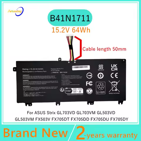 Laptop Battery For Asus B41N1711 TUF Gaming FX705DT FX705DD FX705DU FX705GE FX705GD FX503V ROG Strix