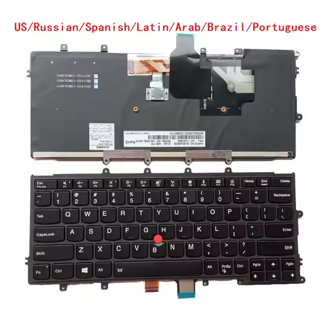 New US Russian Spanish Latin Arab Brazil Portuguese Laptop Backlit Keyboard For Lenovo Thinkpad X270