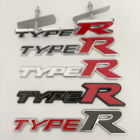 3D Metal Honda Type R Logo Badge Front Grill Emblem for Accord Civic FK2 FN2 EP3 Type S Sticker Car 