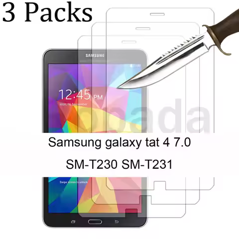 3PCS Glass screen protector for Samsung Galaxy Tab 4 7.0 SM-T230 SM-T231 SM-T235 tablet protective f