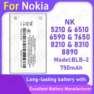 New High Quanlity BLB-2 Battery For NOKIA 5210/6510/6590/7650/8210/8310/8890 Batteries