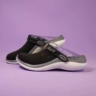 CROCS LiteRide 360 Clog รองเท้าเพื่อสุขภาพ วัสดุโพลีเอสเตอร์ สีดำ/เทา/แดง ไซส์ EU:41-42