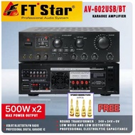 NEWFT STAR AV-602USB/BT 4-Channel Karaoke Amplifier With USB and Bluetooth(500Wx2/650Wx2)