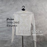 F2 DT-311 Transparent Top Full Diamond Pearl Long Sleeve