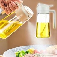 2in1 Oil Sprayer Glass Bottle For Cooking Anti-Leakage Olive Oil Storage Bottle For BBQ Air Fryer Salad Steak Kitchen Supplies