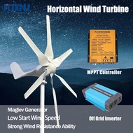 Wind Turbine Generator 12V 24V 48V 3KW Free Alternative Energy Windmills MPPT Hybrid Controller Conn