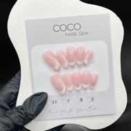 Hand-covered nails, Nailbox designed with cat's eye jelly tone Coco Nailbox C089