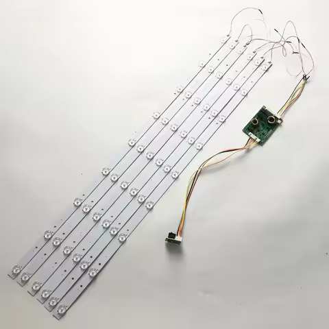 6 pcs 760mm LED Backlight Strip 9 Lamp Lens with inverter for 37 38 39 40 inch TV Monitor billboard 