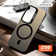 (CM08) Case IMD Infinix Hot 50 | 50i | 50 Pro | 50 Pro Plus Hybrid Plate Black Hologram