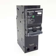 Schneider เมนเซอร์กิตเบรกเกอร์ กันดูด RCBO Main Circuit Breaker 2P 32A - 63A ชไนเดอร์ รุ่น QOvs-RCBO