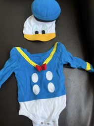 Disney Baby 嬰兒唐老鴨連身衣連帽 Donald Duck 