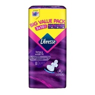 LIBRESSE Maxi Night Secure Wings Long &amp; Wide Fit /Tuala Wanita Berkepak Panjang &amp; Lebar/ Sanitariy Pad ( 32cm x 3x10's)