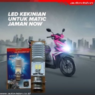 Lampu LED Motor AUTOVISION Honda Beat F1 (Putih) Bohlam RZ1 Hrs 6Bln