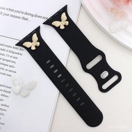 表带 iwatch系列表带 适用iwatchS10手表带 watch蝴蝶装饰硅胶se女款手表表带2025.9.9
