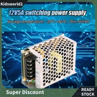 [kidsworld1.sg] 12V 5A Power Supply Adapter 60W Power Supply Transformer Switch 220 AC To 12V DC