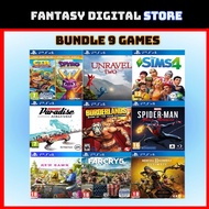 Bundle  C1 CTR SPYRO + MK11 + Miles + Unravel 2 9 Games PS4 PS5 Digital