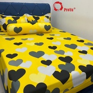 BIG 100% Cotton 4 in 1 QUEEN/KING Size Fitted Bedsheet Cadar (1000TC) Bedsheet Set
