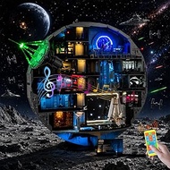 Nitemode Light Kit Compatible with Leg0 75419 Death Star, Upgraded Remote Sound 18 Light Sequence De