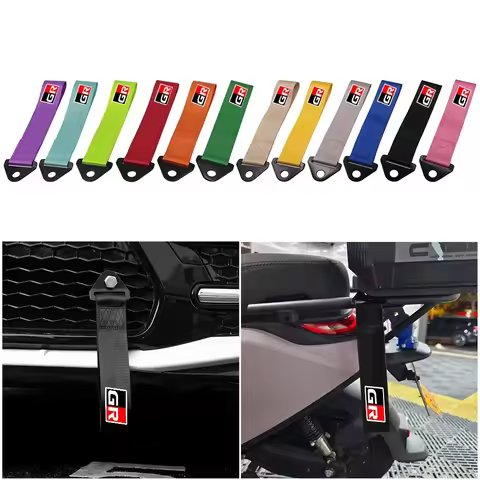JDM GR Nylon Trailer Tow Ropes Racing Strap Bumper Trailer For GR Gazoo Racing Supra Corolla Parts S