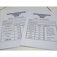 2 SET UJIAN DIAGNOSTIK  TAHUN 1 SIAP PRINT