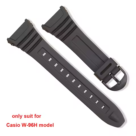 Watch Band for Casio Model W-96h Strap PU Strap Special Interface 18mm Watch Strap