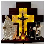 Wooden Altar..wall mount .made from solid wood not plywood. 55 cm height.55 cm length.15 cm width..