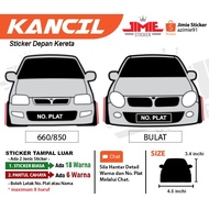 Sticker kereta Perodua Kancil, Custom Warna dan Nombor Plate.