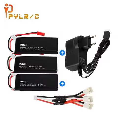 Original 7.4V 610mah lipo Battery charger set for Hubsan X4 H502S H502E H216A RC Quadcopter Spare Pa