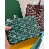Goyard [Italian Craftsmanship Ancient Method Bag] Keychain Coin Purse Original Coated Canvas with Co